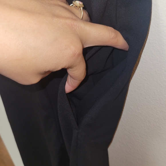 Lysee Black V Neckline Wide Leg Romper - Picture 4 of 14